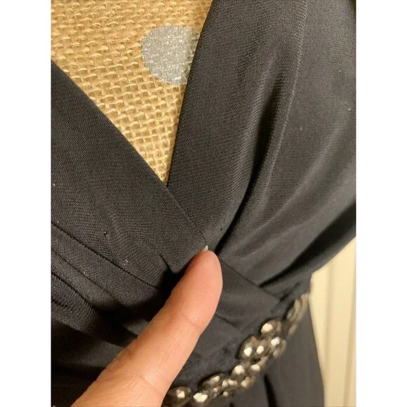 Scarlett Nite Vintage Y2K Dress Womens 8 Belt Babydoll Tie Whimsigoth Mcbling - Picture 6 of 16